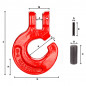 Hák reťazový s poistným čapom 10 mm, trieda 8
