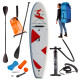 Stand-Up Paddleboard nafukovací s príslušenstvom do 120 kg, 320x84 cm, červeno-biely
